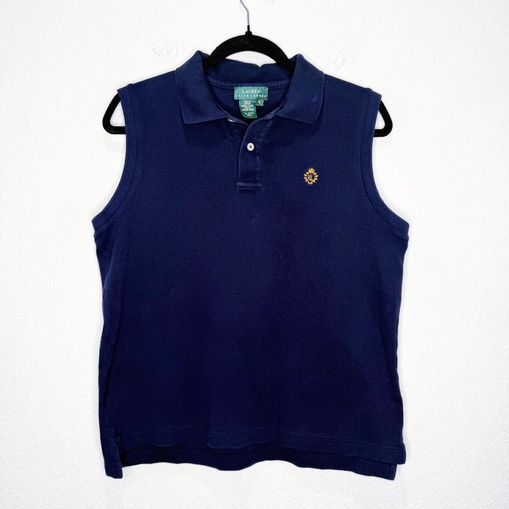 Lauren Ralph Lauren Vintage Polo Crest Logo Sleeveless